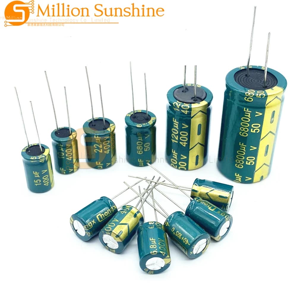 10V 16V 25V 35V 50V 400V High Frequency Low ESR Aluminum Capacitor 100UF 220UF 330UF 470UF 680UF 1000UF 1500UF 2200UF 3300UF