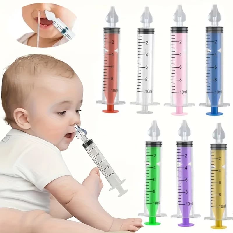 10ML Needle Tube Babies Nasal Aspirator Silicone Baby Nose Cleaner Nose Care Cleaner Rhinitis Washer Newborn Nasal Irrigator