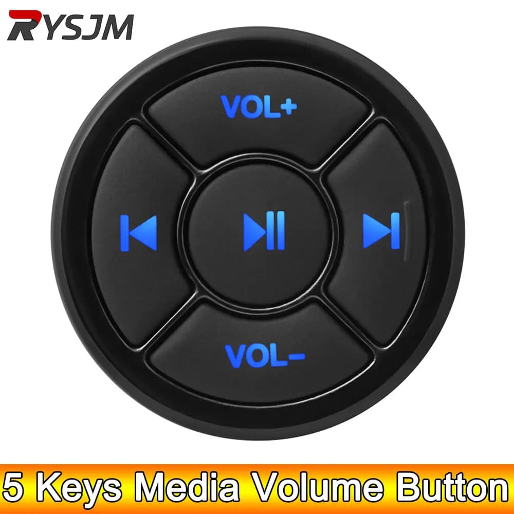 AD 5 Keys Car Steering Wheel Wireless Bluetooth Remote Control Button Universal for Android IOS Car Styling Media Volume Button