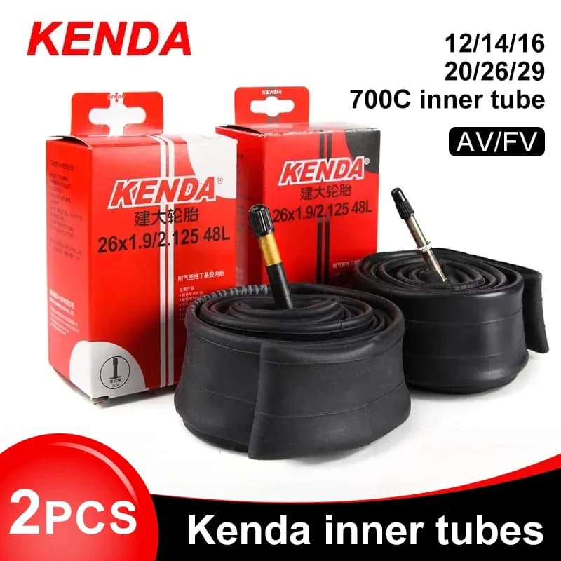 2PCS KENDA Bicycle Inner Tube 20/26/27.5/29/700c/23C Schrader Presta Butyl Rubber MTB Road Bike Tube Inner Tyre Bicycle Parts