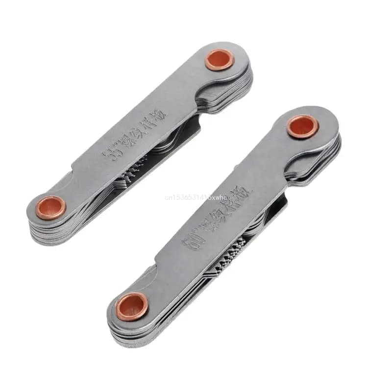 Dropship 2 Pcs Stainless Steel Metric Screw 60+55 Degree Thread Measuring Gauge