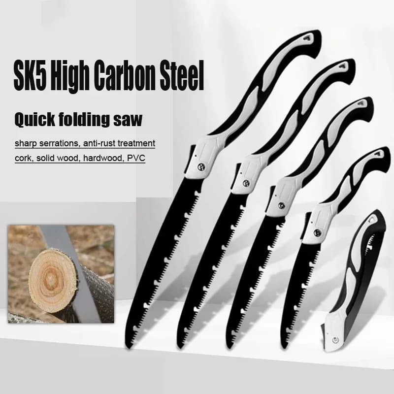 1Pc Folding Hand Saw Outdoor Logging Saw Woodworking Folding Portable Saw Garden Camping Pruning