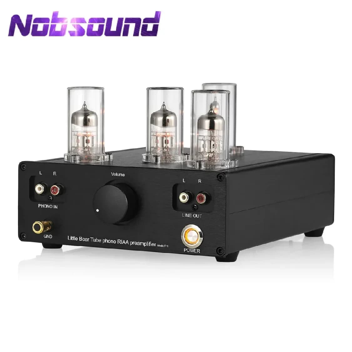 Nobsound Latest Little Bear T11 6N2/12AX7 Vacuum Tube Phono Turntable Preamp HiFi Pre-Amp MM RIAA Phonograph Pre-amplifier