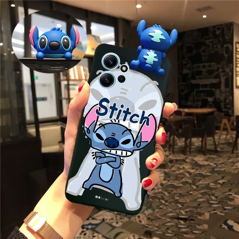 3D Stitch Cartoon Tpu Case For OPPO A57 A58 A78 A54 A55 A53 A77 A76 A15 A74 A38 A18 A17 A98 A93 A96 A94 A79 A54S A53S A72 A16