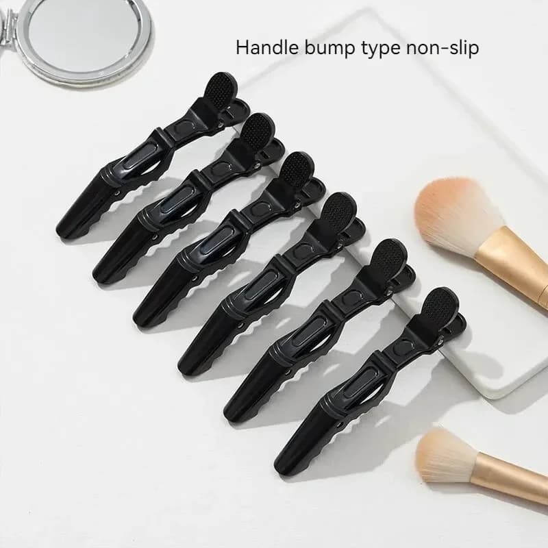 Black Alligator Clip Beauty Hairdressing Clamp Shape Plastic Hair Claw Women'S Girls Styling Hair Clips Hair Accessories
