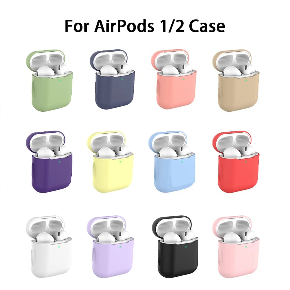 Silicone Case for AirPods 2 1 Cases Wireless Earphone Cover Protective Sleeve for Apple AirPods2 Covers Headphone Accessories