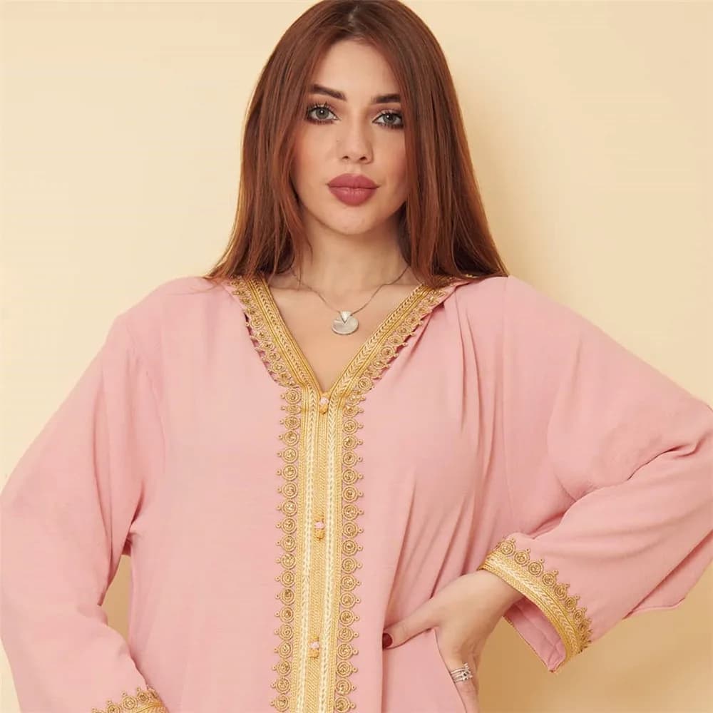 Muslim Women Long Dress Abaya Hooded Maxi Robe Gown Arab Robe Moroccan Caftan Femme Robe Dubai Kaftan Ramadan Eid Djellaba 2025
