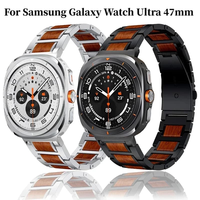 Rosewood Metal Strap for Samsung Galaxy Watch 8-7 Ultra 47mm Comfortable Stainless Steel Bracelet Galaxy Watch 7 Ultra Wristband