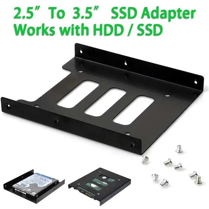 TP 2.5 Inch SSD HDD To 3.5 Inch Metal Mounting Adapter Bracket Dock Hard Drive PC