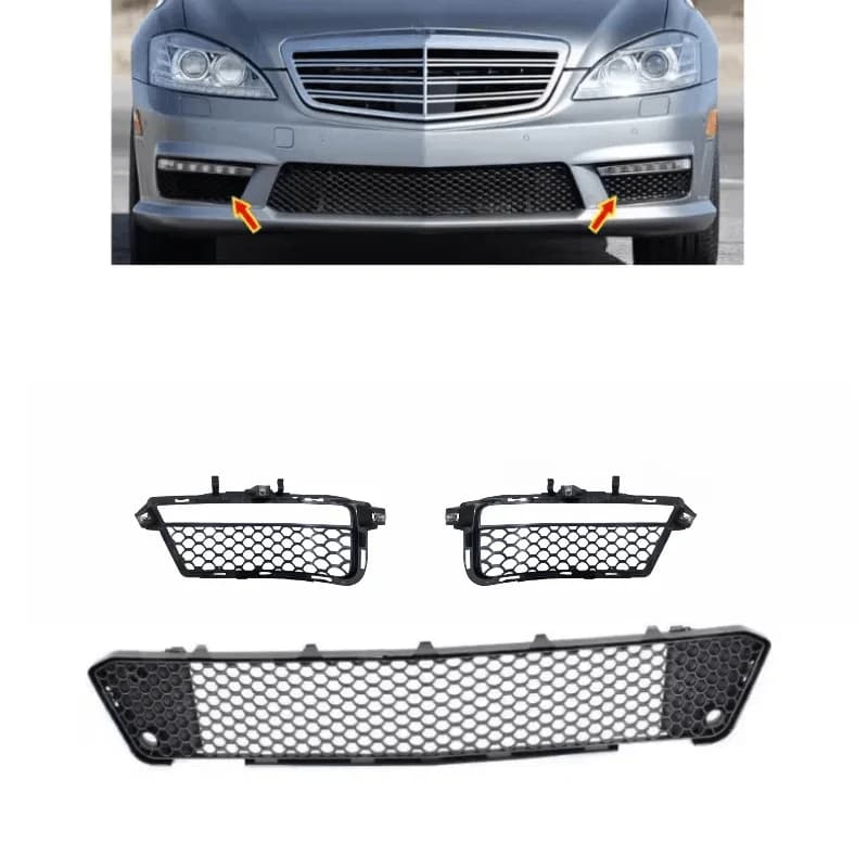 OEM 2218851953 2218852053 2218850953 Front Bumper Grille Insert for Mercedes Benz S Class AMG W221 S63 S65 2007-2013