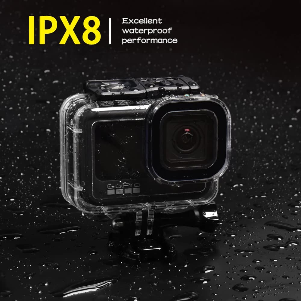 60M Waterproof Case For GoPro 12 11 10 9 Black Protective Diving Underwater Sports Camera Housing Photography Accessory