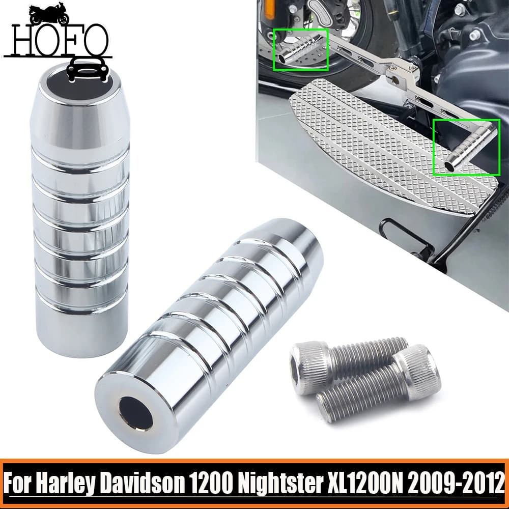 2Pcs Motorcycle Shift Gear Lever Shifter Peg Chrome CNC Aluminum For Harley Davidson Model 1200 Nightster XL1200N Bad Boy FXSTSB
