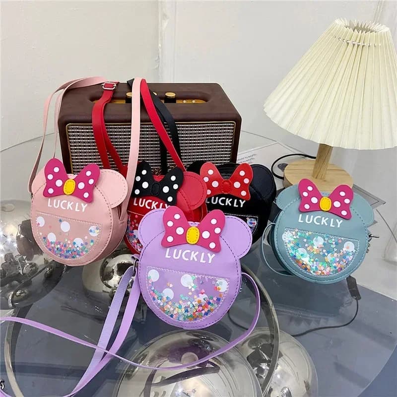 Children's Crossbody Bag Cute Little Girl Bag Fashionable Mini Round Bag Baby One Shoulder Zero Wallet