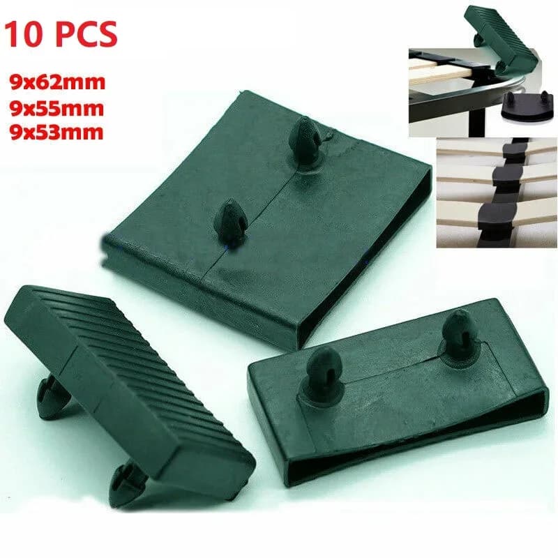 10PCS Plastic Square Replacement Sofa Bed Slat Centre End Caps Holders Inner Size 9mm X 53mm 55mm 62mm
