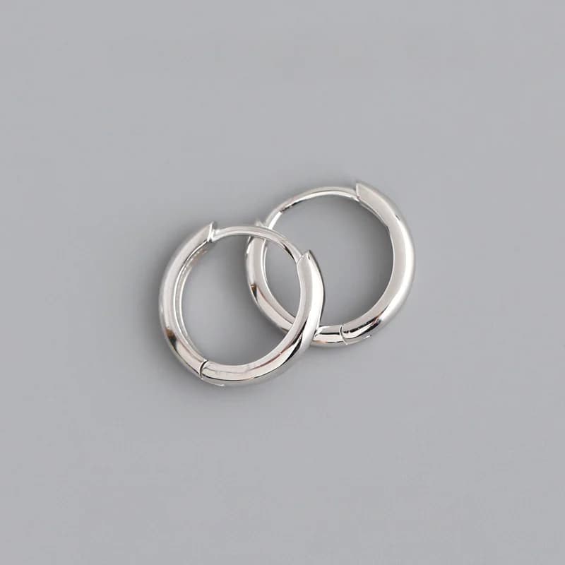 925 Sterling Silver Geometry Hoop Earrings for Women Fashion Silver Jewelry Gifts Trendy