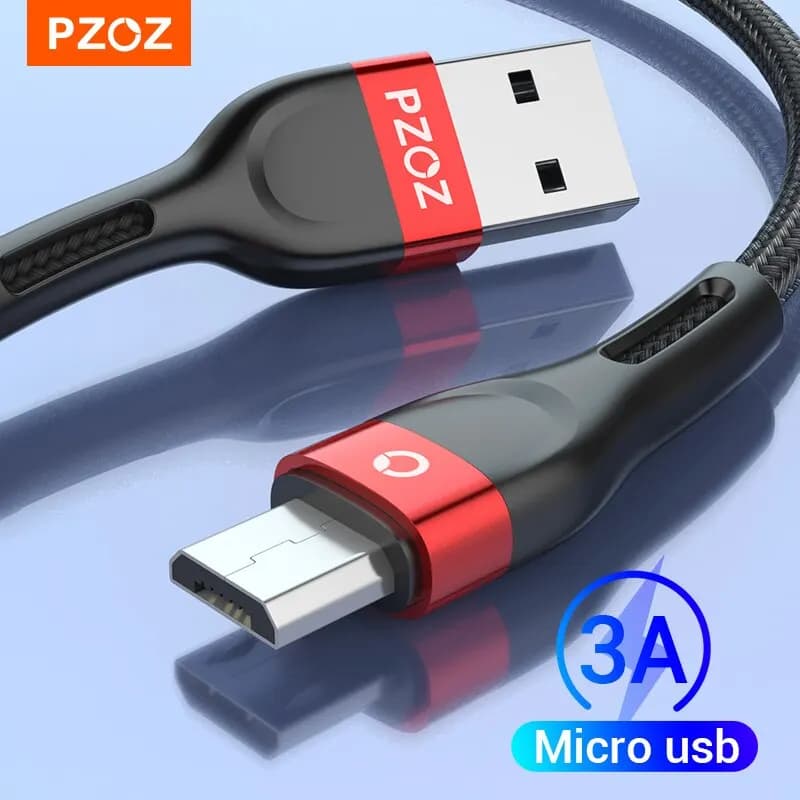 PZOZ Micro USB Cable Fast Charging Cord For Samsung S7 Xiaomi Redmi Note 5 Pro Android Mobile Phone MicroUSB Charger