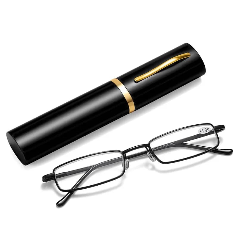 Men's Anti-blue Presbyopia Glasses Unisex Pen Holder Reading Glasses Portable Ultra-light Glasses Fashion HD Reading Eyeglasses