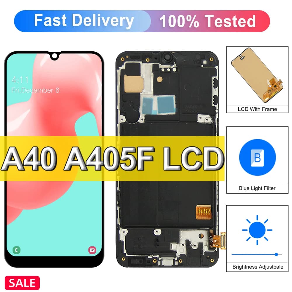 TFT / OLED For Samsung Galaxy A40 A405F LCD Display Touch Screen Digitizer Replacement For Samsung A405F A405FN A405FM