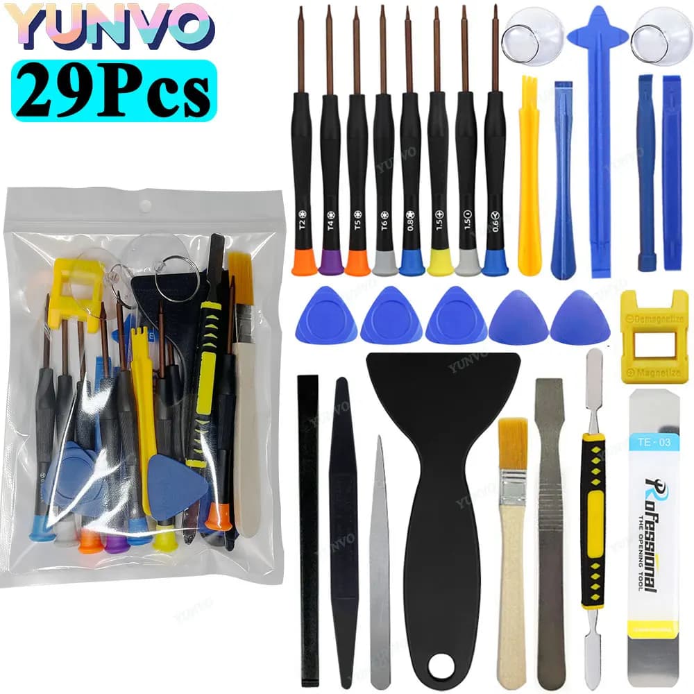 29Pcs in 1 Mobile Phone Screen Repair Tools Phone Repair Tool Kit Opening Prying Tool Kit Repair Tool Phone Repairing Kit Tablet