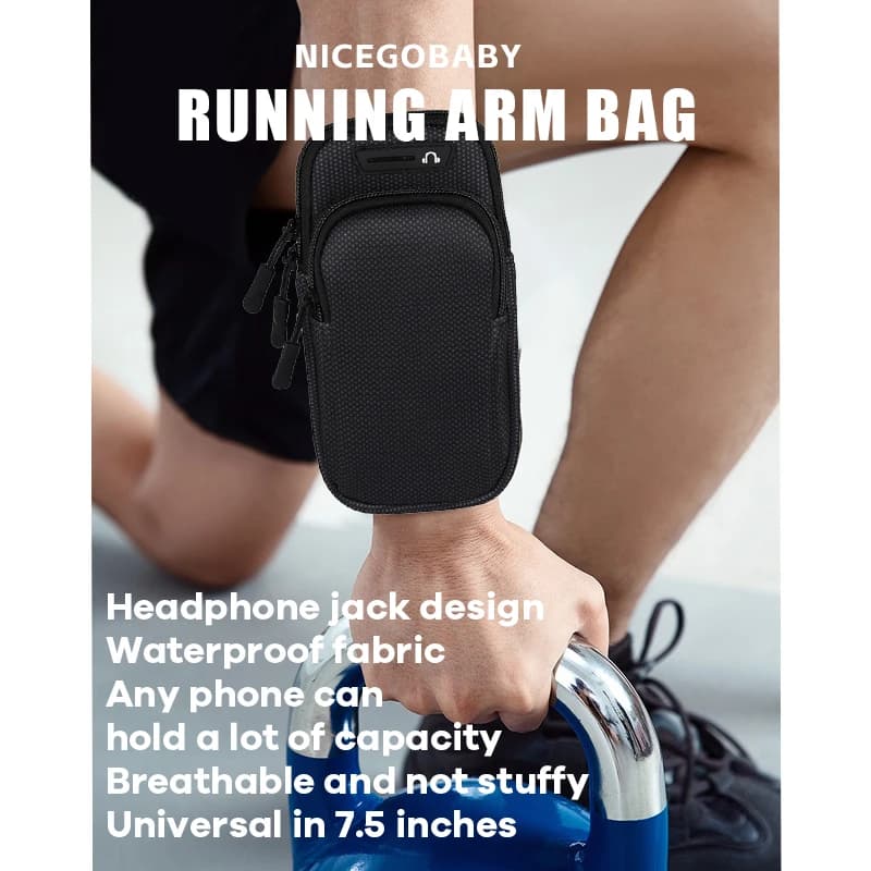 Mobile phone bag Running mobile phone wrist Universal arm Men's and women's Apple Outdoor arm cover Fitness equipment Waterproof