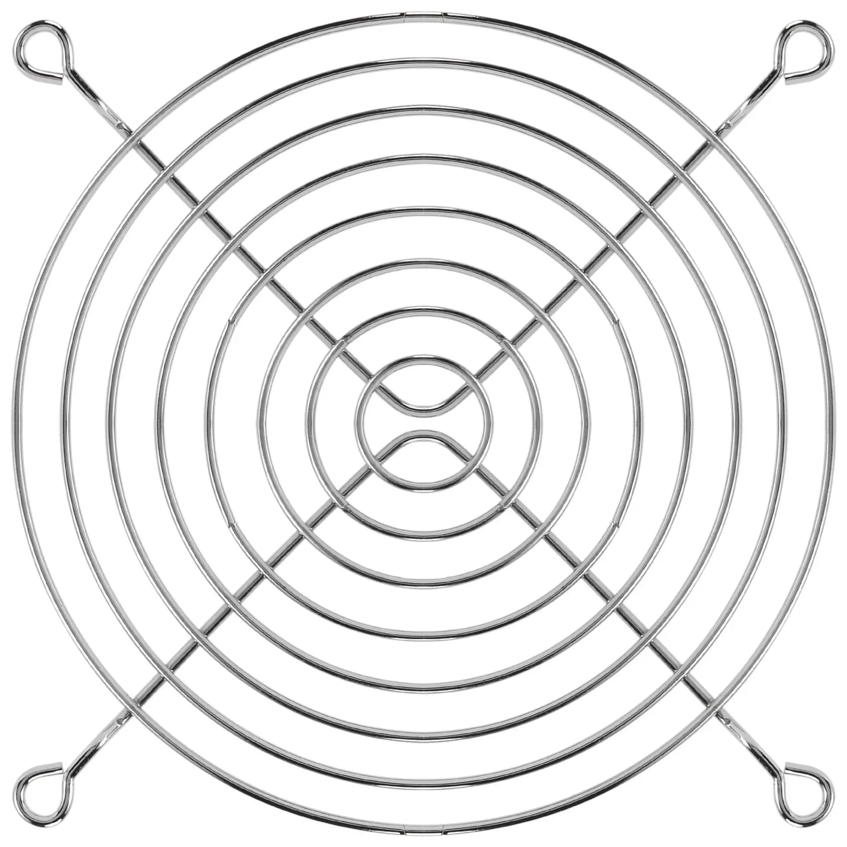 PC DC Fan Grill Protector Metal Finger Guard 120mm 12cm Silver Tone