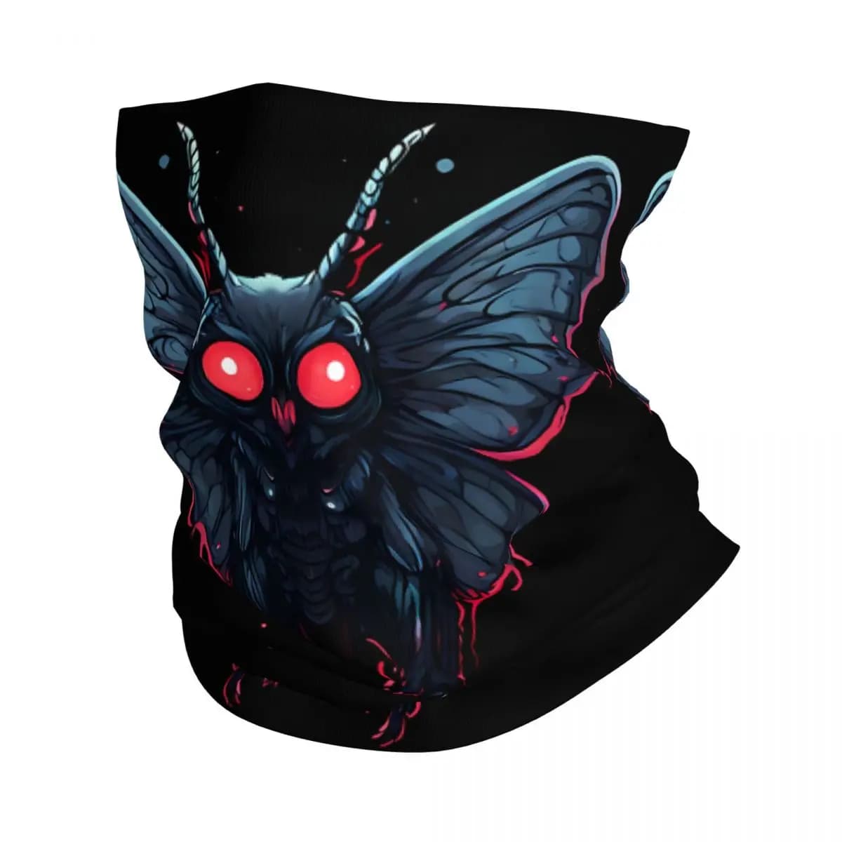 Mothman Moth Man Scarf Neckerchief Neck Face Mask Polyester