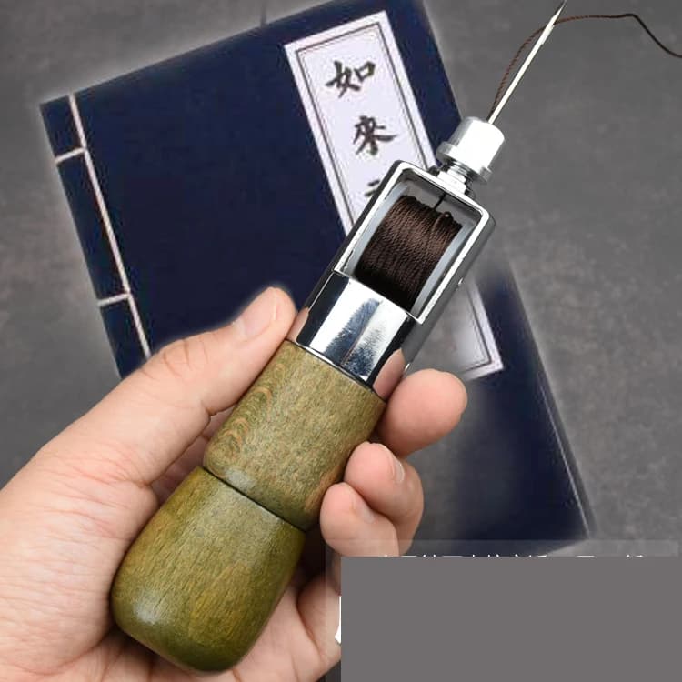 Leather Sewing Awl Kit Hand Stitcher with Craft Accessories Set Hand Awl Tool Replacement Spools
