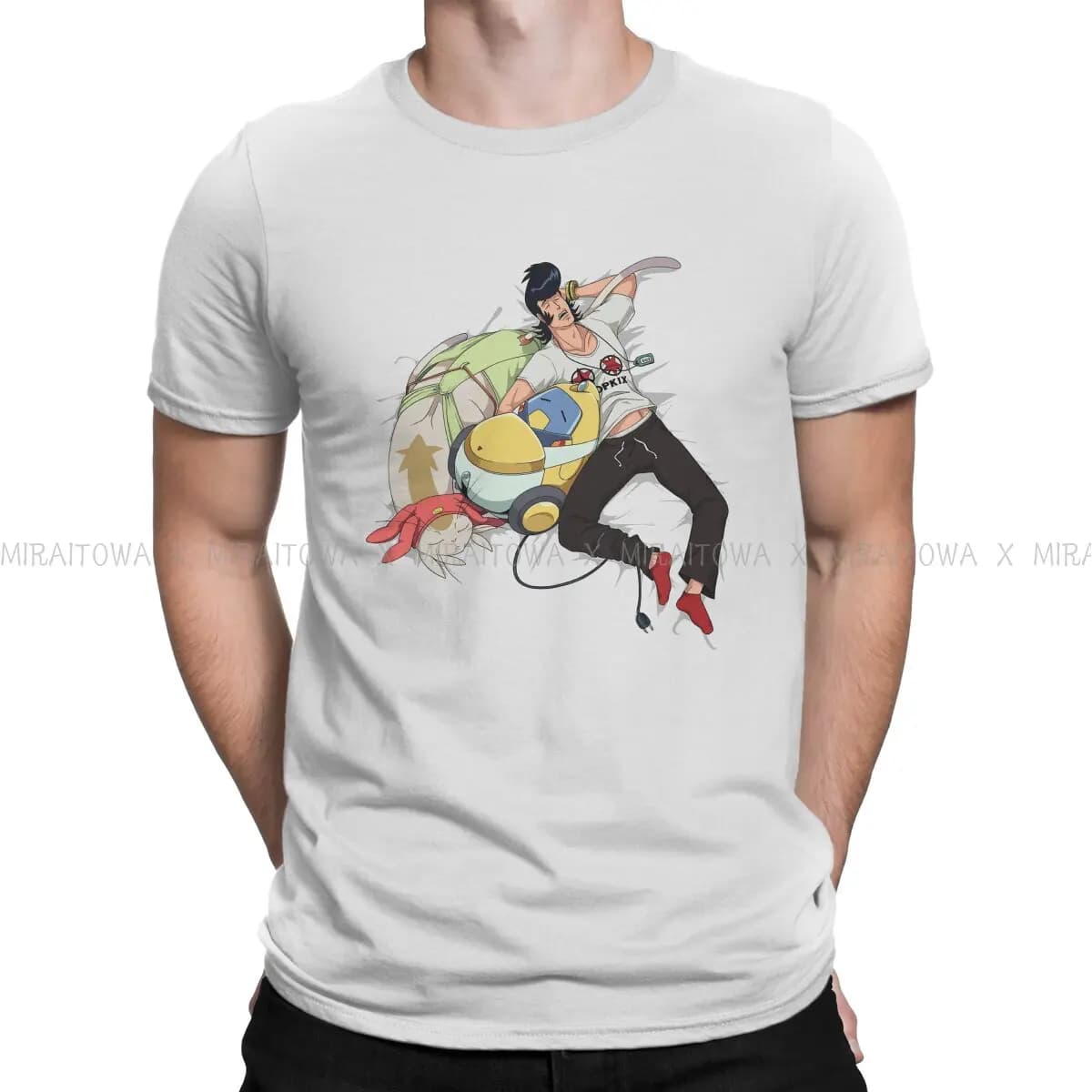 SPACE DANDY Snoozing Space Crew  T Shirt Fashion Men's Tees Summer Cotton Tops Harajuku Crewneck TShirt