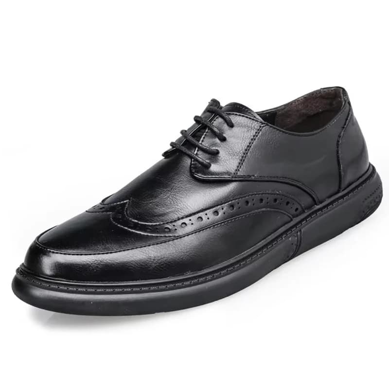 2025 Spring Autumn Mens Brogues Flat Business Mens Casual Shoes Fashion Brand Male Footwear Black Brown D253