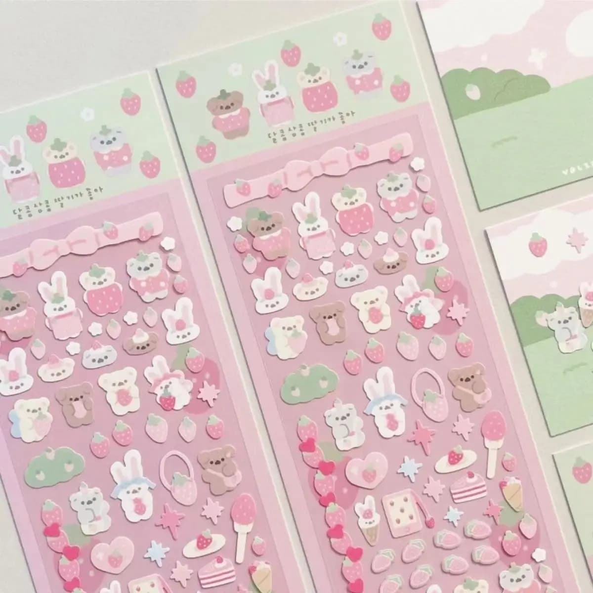 Cute Animal Laser Sticker Diy Scraping Happiness Planning Album Mobile Phone Decoration Sticker Kawaii Stationery Material Stick