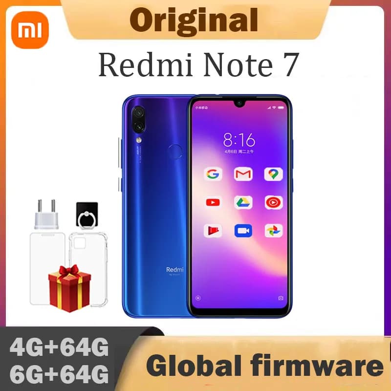 Global Firmware Xiaomi Redmi Note 7 Smartphone  Storage Snapdragon 660 Original  Rear Fingerprint Sensor used phone