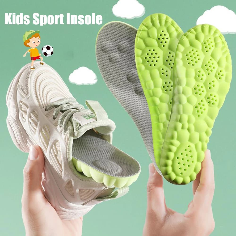 High Quality Sport Insoles for Children Flat Feet Arch Support Orthopedic Shoes Insoles for Kids Elastic Shock Absorber Cushion