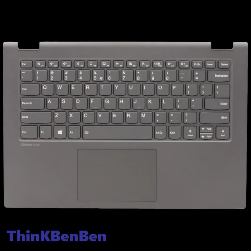 US English Backlit Keyboard Black PL Upper Case Palmrest Shell Cover For Lenovo Ideapad Flex C340 14 API IWL IML 5CB0S17352