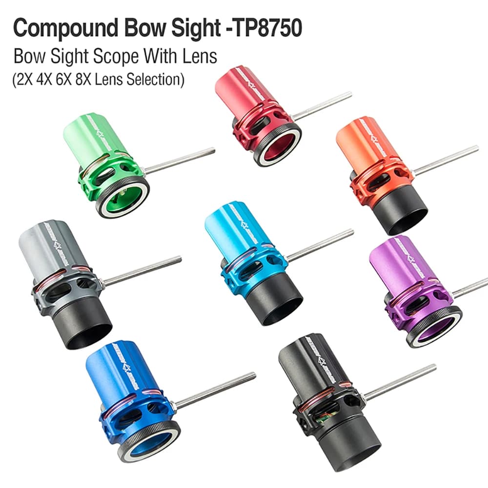 Archery TP8750 Compound Bow Sight 2x4x6x8x Scope Sight Lens 28mm
