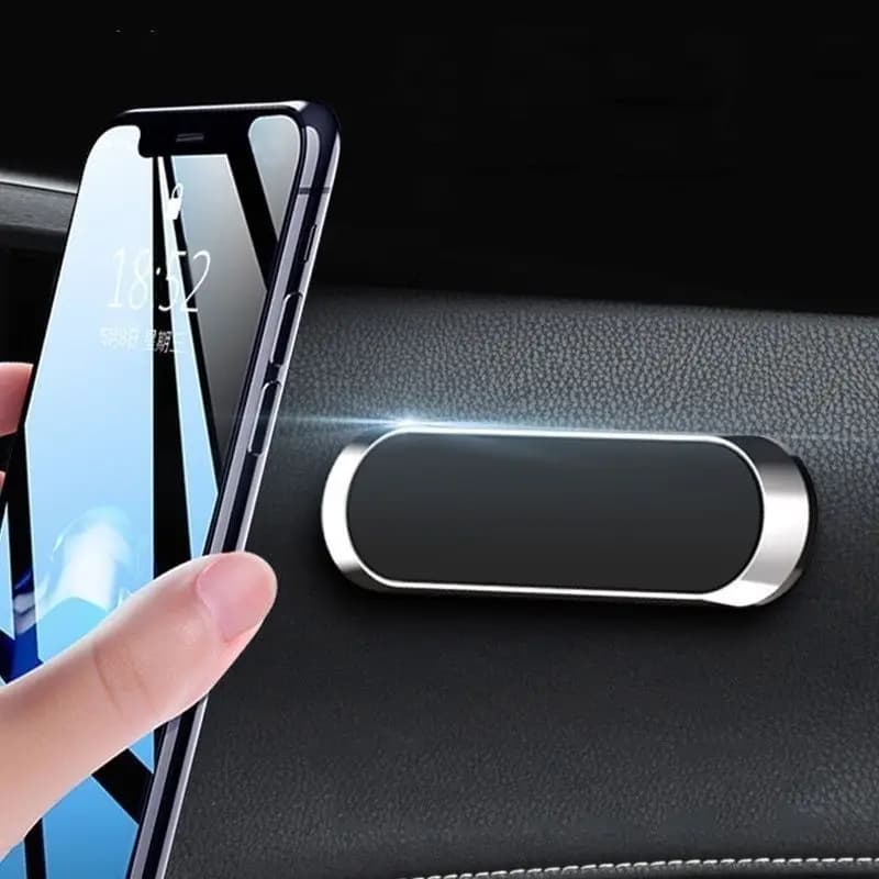 Magnetic Car Phone Holder Dashboard Mini Strip Shape Stand For iPhone Samsung Xiaomi Metal Magnet GPS Car Mount for Wall