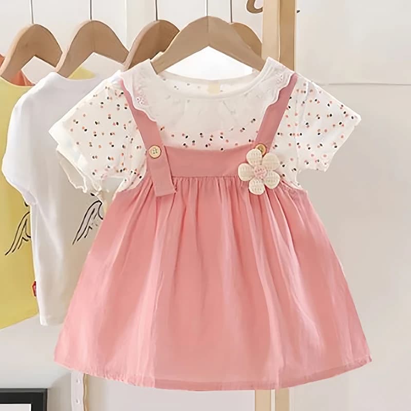 0-4Y Elegant Baby Girl Dress Lace Doll Coller Lovely Party Toddler Costume Flower Princess Outfit Girl Children Clothing A1177