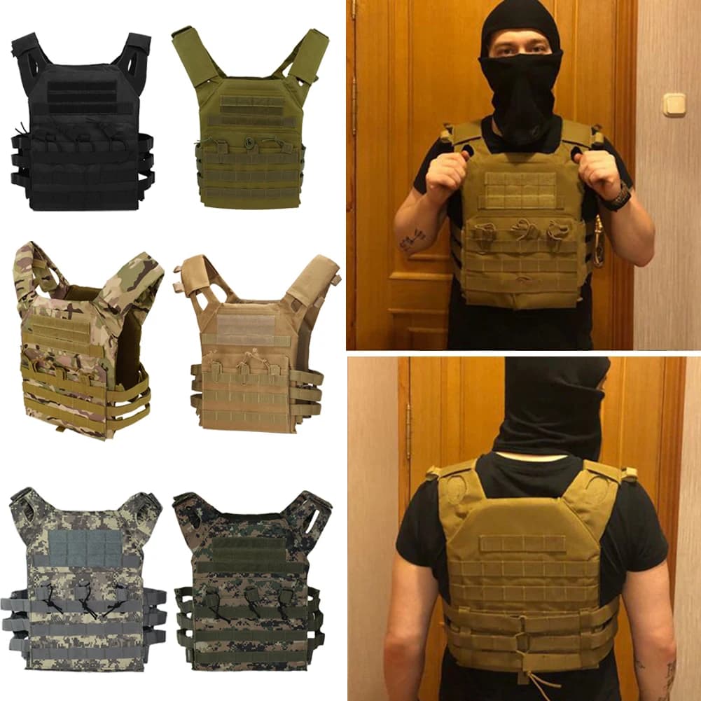 Nylon JPC Tactical Vest Waterproof Outdoor Body Armor Lightweight Molle Plate Carrier Hunting Vests CS Game Jungle Equipment