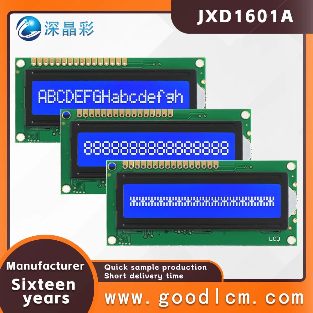 high standard character screen Russian language dot matrix LCD display screen JXD1601A STN Blue Negative LCM display module