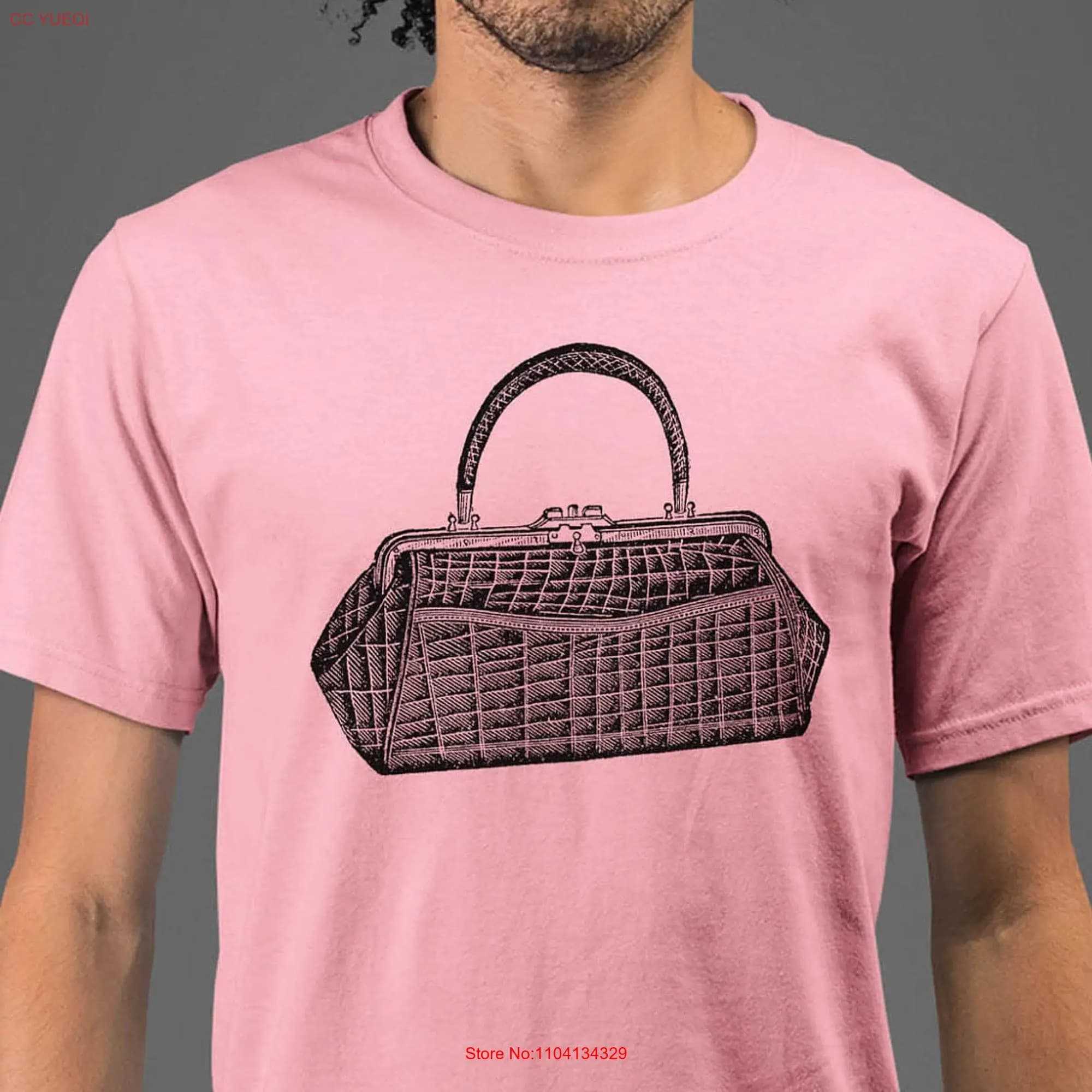 Moon Mouse Apparel Leather Bag Adult Cotton Crew T Shirt long or short sleeves