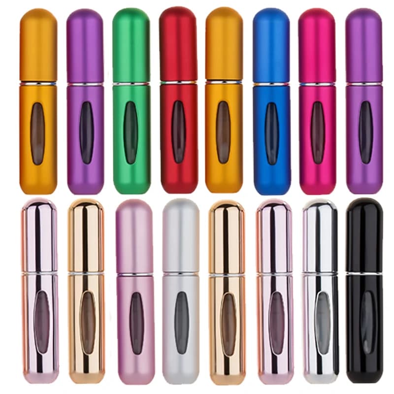 10/20/pcs 5ml Portable Refillable Perfume Bottle With Spray Scent Pump Empty Cosmetic Container Mini Atomizer Bottle Travel