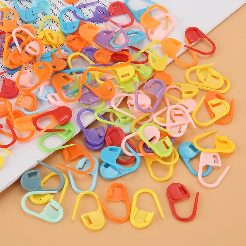 100-1000Pcs/Pack Mini Knitting Crochet Locking Stitch Markers Can Baby Greeting Card Plastic Markers Holder Needle Clip Craft