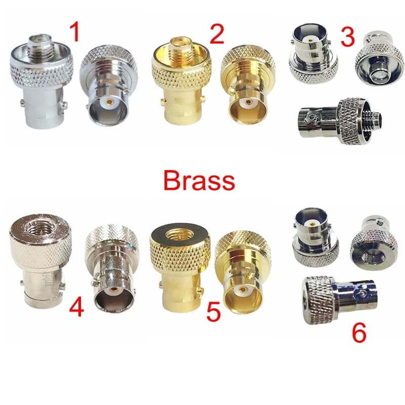 2Pcs/lot Q9 BNC Male Female To SMA Male Female Disc Straight Connector BNC to SMA Disc for Motorola Walkie-talkie Antenn Adapter