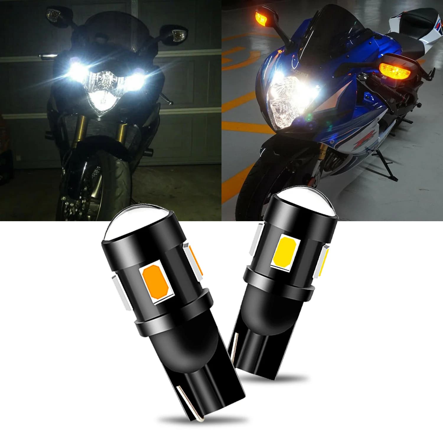 2PCS CANbus White RED Blue For Suzuki GSXR LED Motorcycle Position Parking City Lights T10 194 W5W GSXR 600 GSXR 750 GSXR 1000