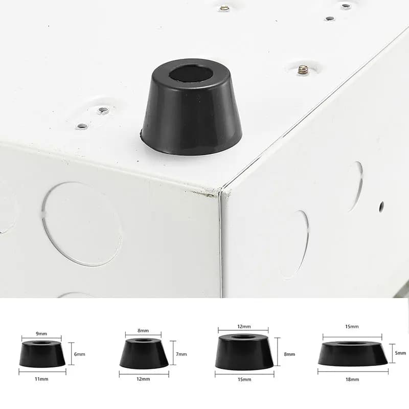 20pcs Speaker Cabinet Furniture Chair Table Box Conical Rubber Foot Pad stainless steel Stand Shock Absorber  Skid Resistance