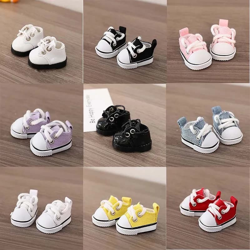 For LABUBU Canvas Shoes Suitable for 17cm Labubu Dolls Shoes Boots Toys Casual Sports Shoes Dolls Accessories DIY Doll Toys