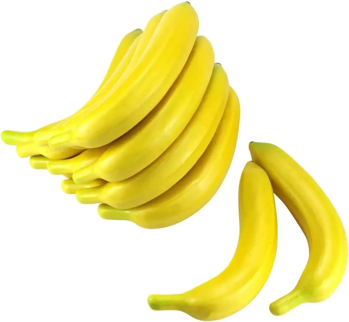 12PCS Fake Fruit Bananas-Simulation 1:1 Artificial Fruit Lifelike Home Display Decoration for Still Life Paintings