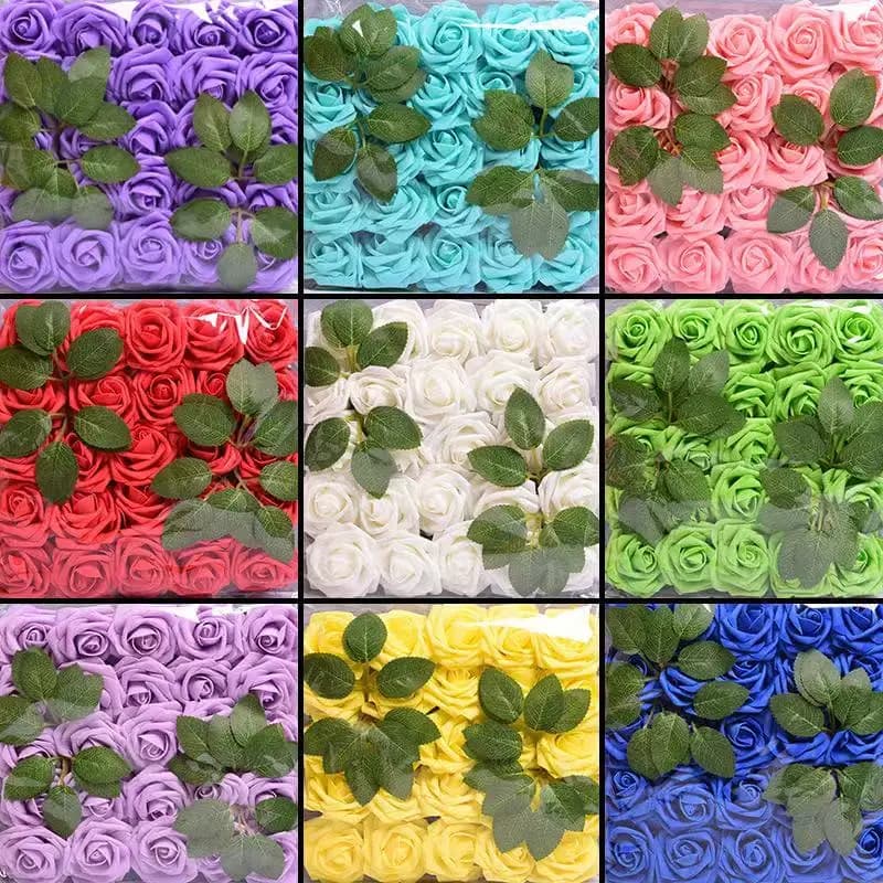 25pcs Artificial Flowers, Fake Flowers Roses W/stem For DIY Wedding Bouquets Centerpieces Arrangements Party Home Decorations