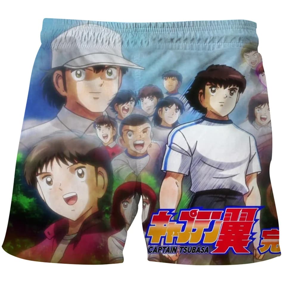 Beach Shorts Japanese Anime Captain Tsubasa 3D Print kids Casual Beach Shorts Fashion Streetwear Short Pants Trousers Clothing