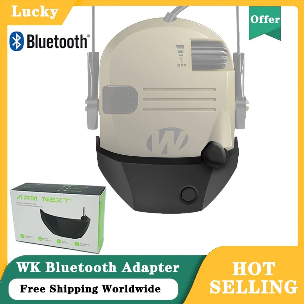 WK Bluetooth Adapter Design for Walker's series electronic shooting earmuffs Convert wire earmuff to wireless one