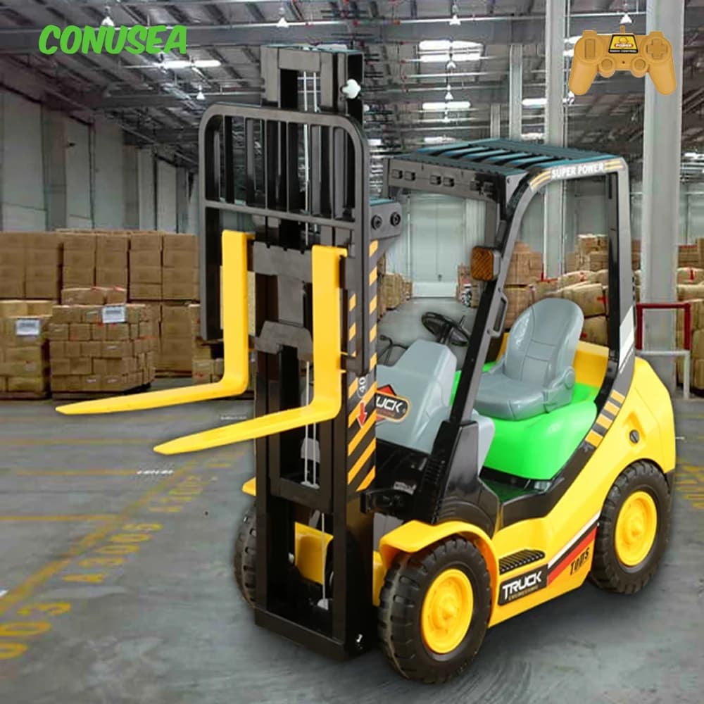 RC Car Truck Forlift 2.4G 4Wd 6Ch Radio Controlled Fork Shovel Truck Lift Pallets Engineering Vehicle Model Electronic Hobby Toy